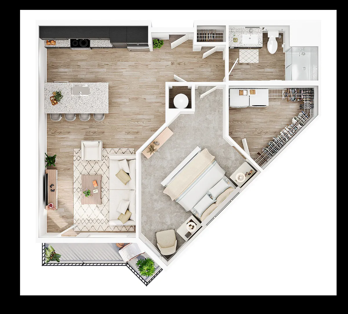 Floor plan 1B-Rene