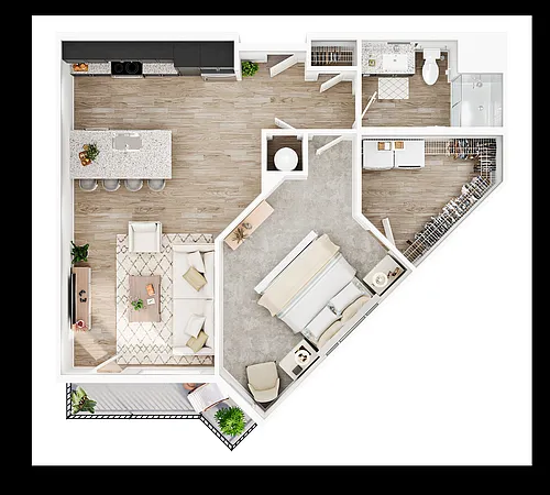 Floor plan 1B-Rene