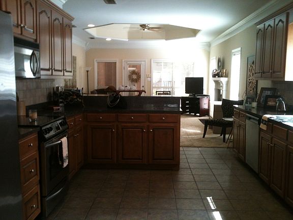 Kitchen looking into living