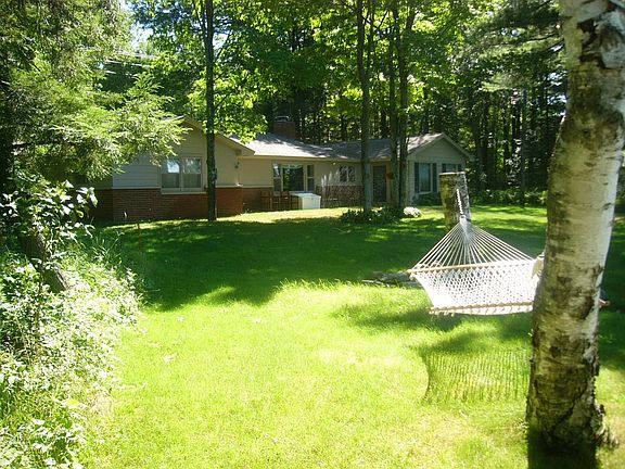 Back yard with lake behind