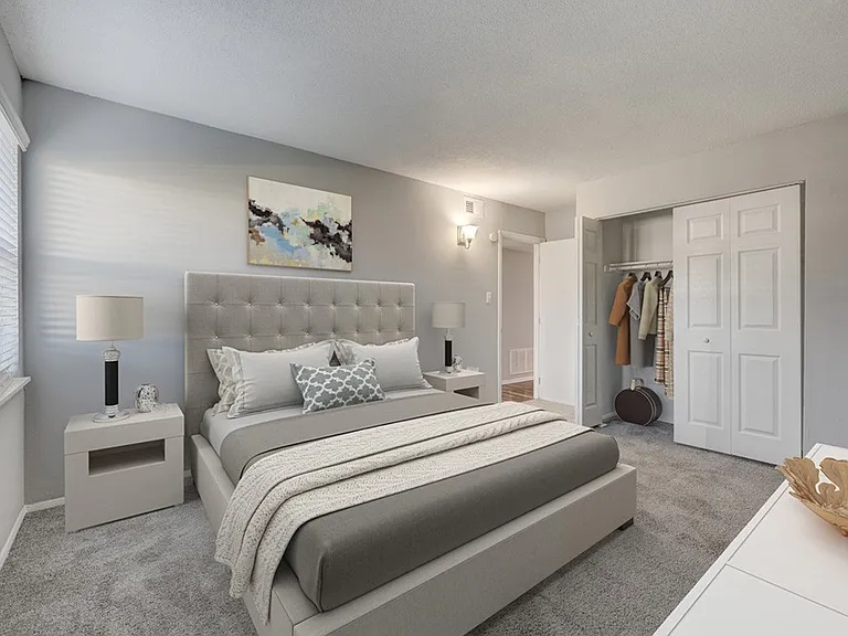 Transform your living space at Crossings @ 501 Apartments, where style meets comfort. Our modern bedrooms offer elegance and tranquility, perfect for unwinding after a long day. Schedule your visit today and see your new home!