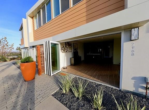 Opened bifold doors at the Penthouse Villa