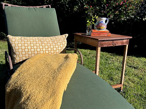 back garden lounging