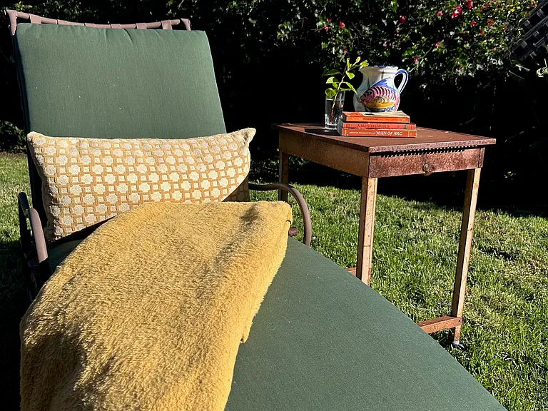 back garden lounging