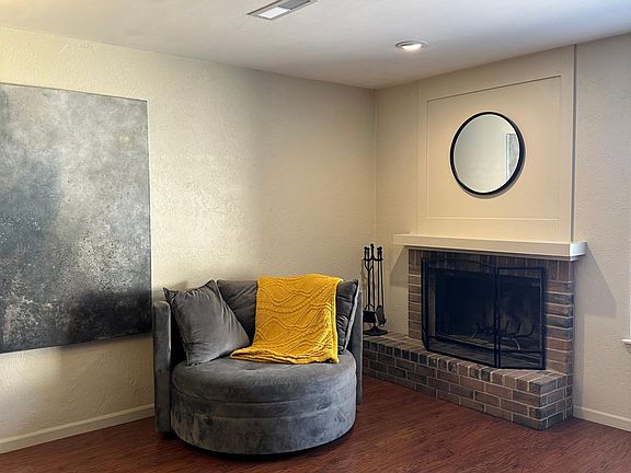 Living room with fireplace