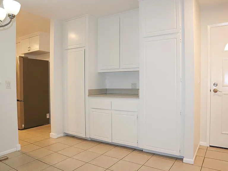 Dining Room with built-in cabinets.