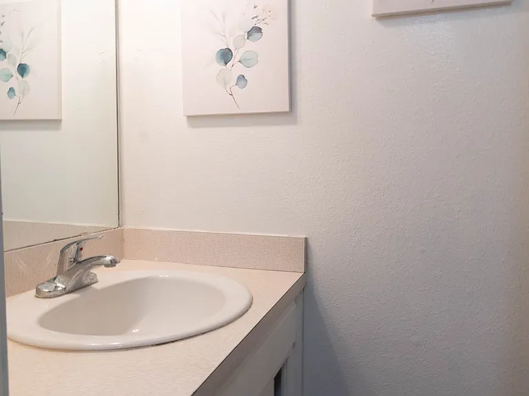 half bathroom in laundry room