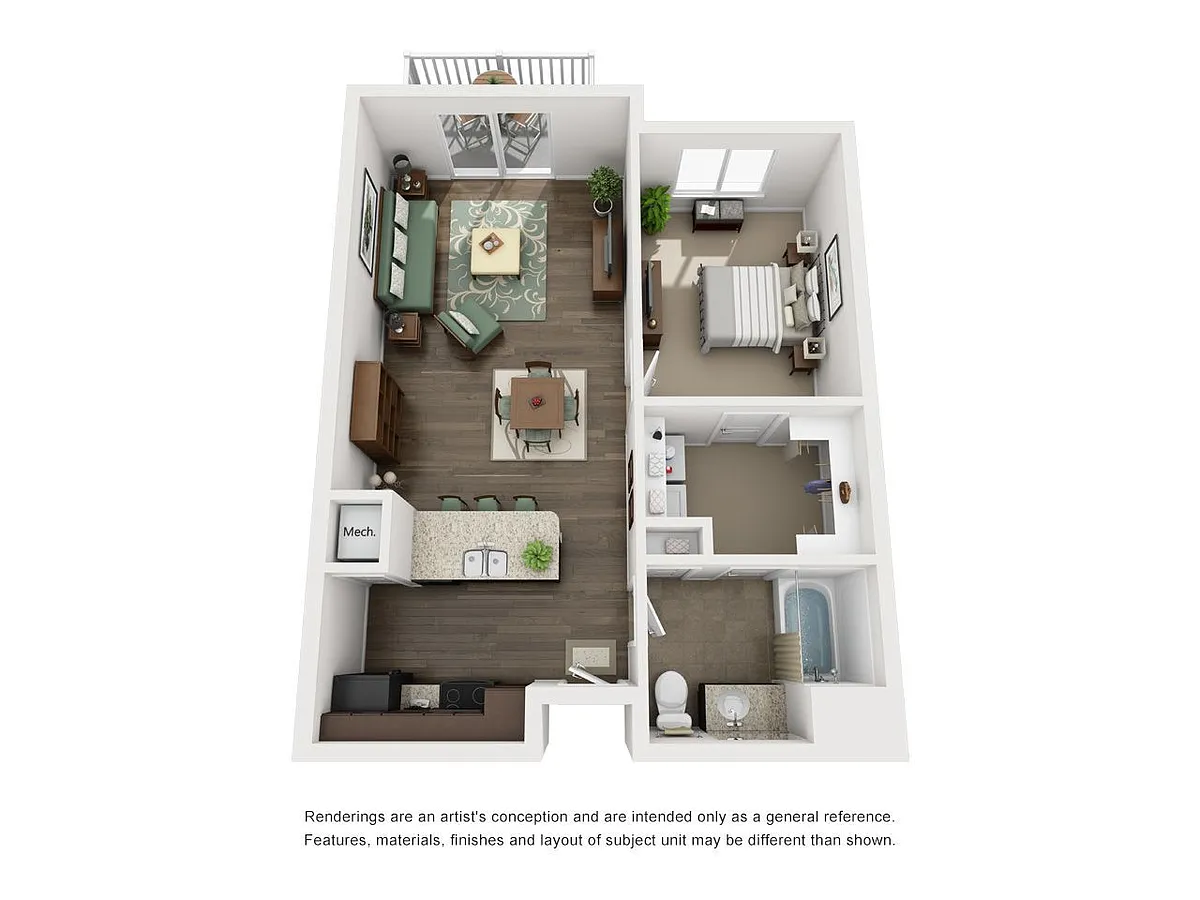 Floor plan 1 Bedroom