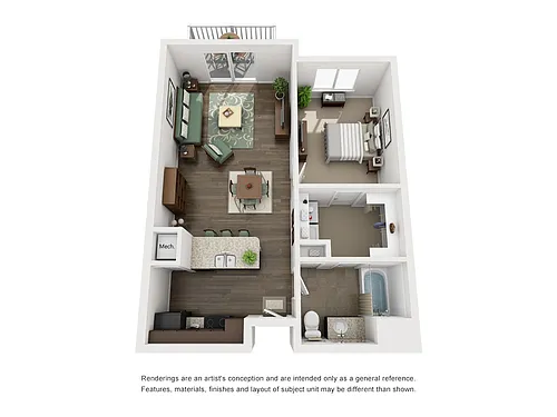 Floor plan 1 Bedroom