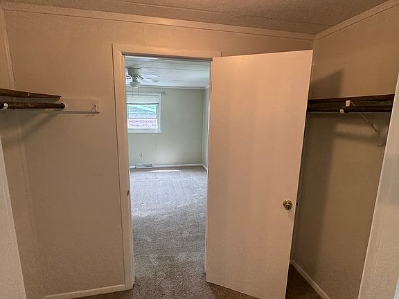 Walk in closet in master bedroom