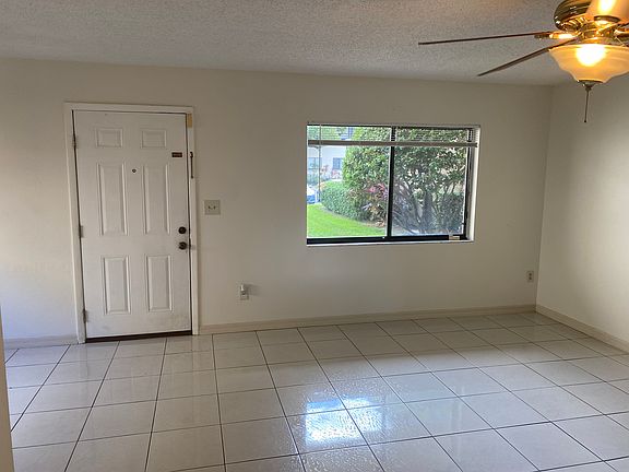 Front door and living room