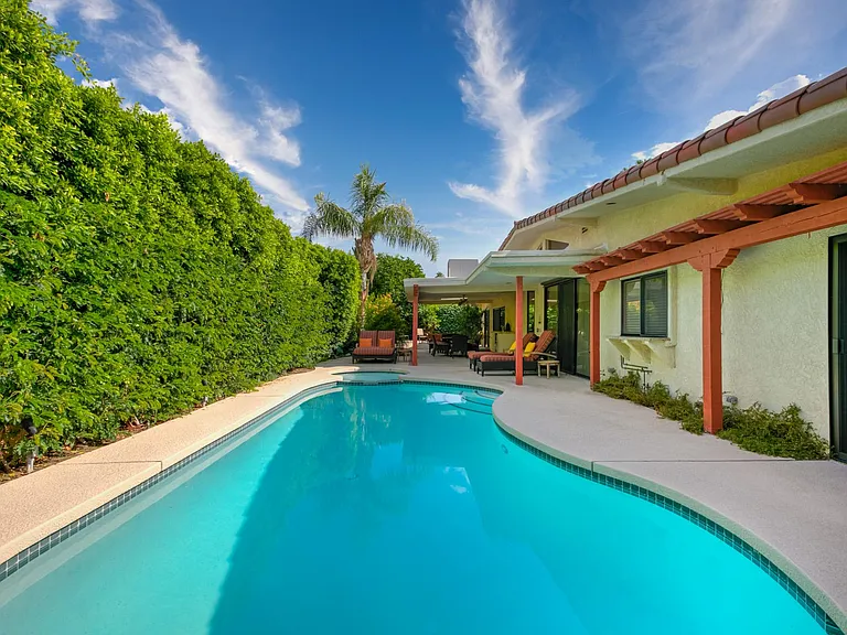 The pool and spa. Very private yard.