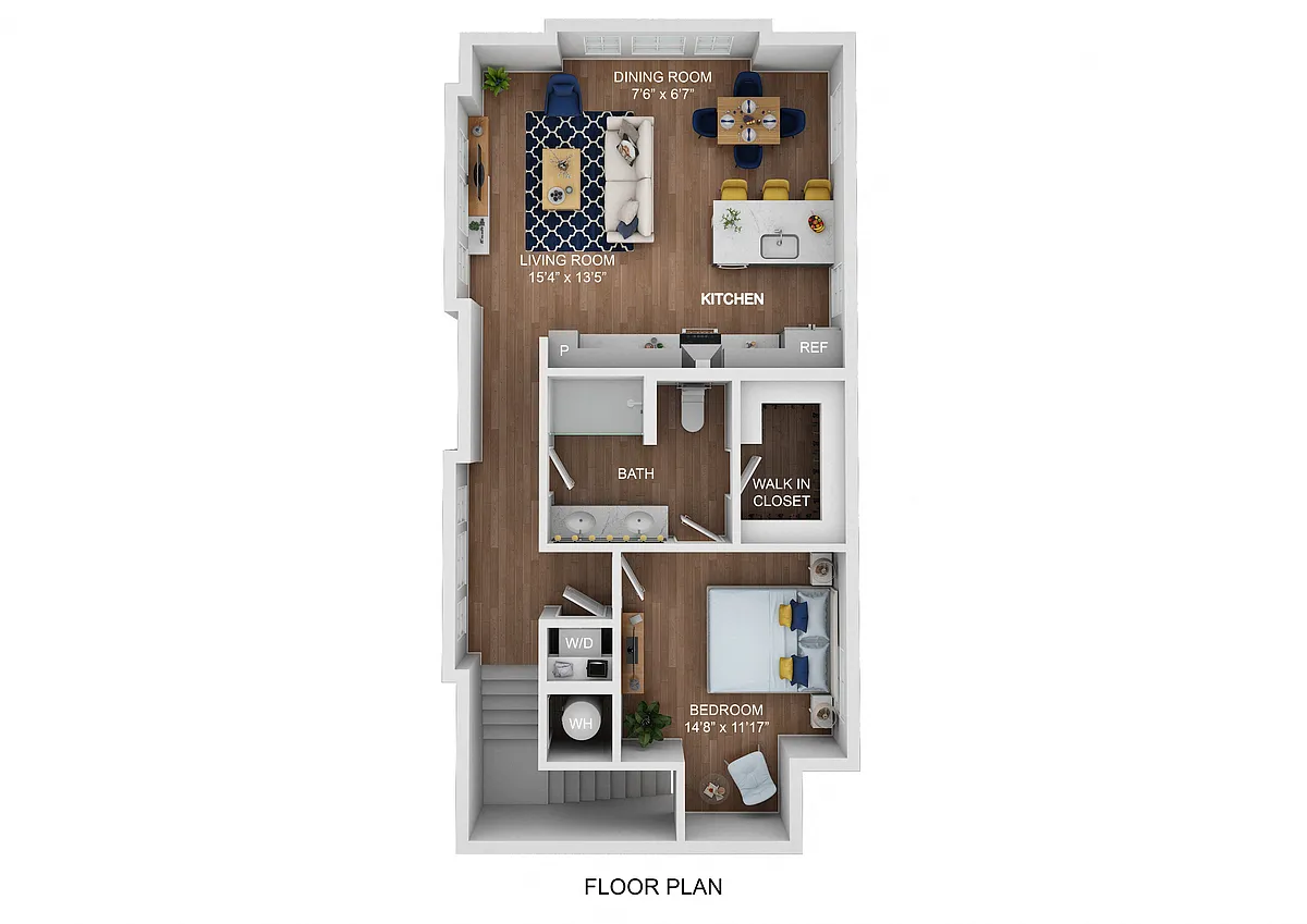 Floor plan One Bedroom Carriage Home