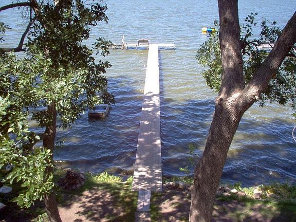 120-ft vinyl dock included to secure your water toys!