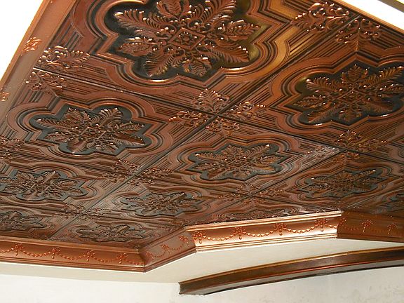 Copper Tin Living Rm Ceiling