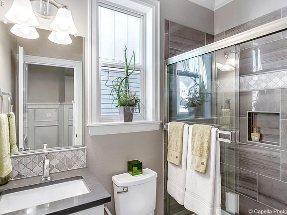 Downstairs bath adjacent to office/BR