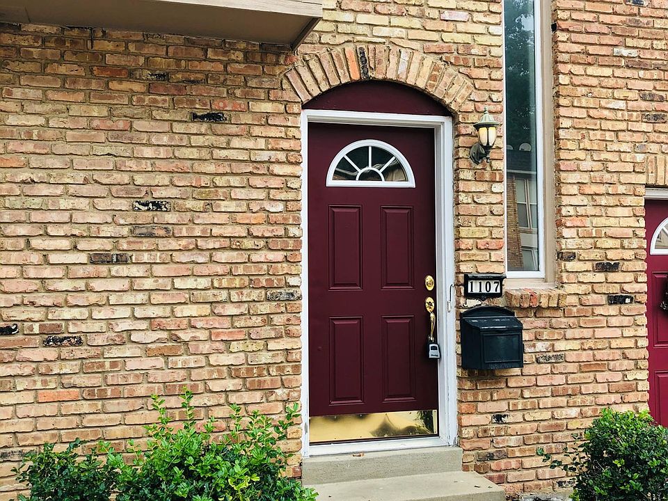 Front door view from the sidewalk.