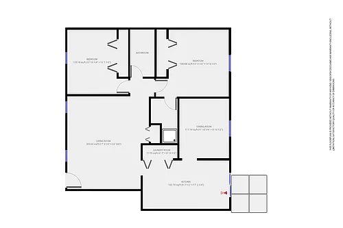 Floor plan Kings Arms 2 Bedroom Lower Deluxe