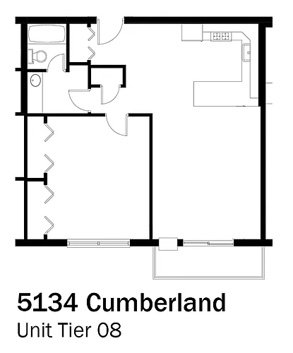 Floor plan 1bd/1b 8