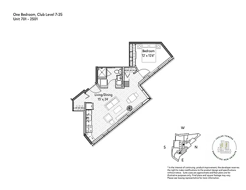Floor plan 1 Bedroom 1 Bathroom