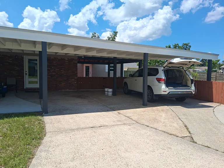 Covered parking.