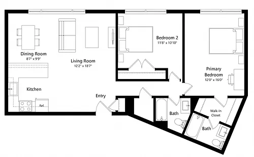 Floor plan B2-C