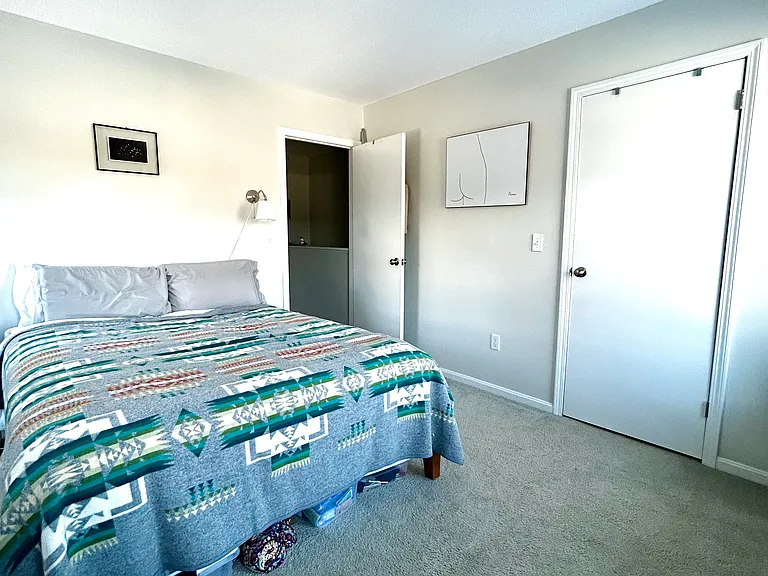 Front bedroom (queen bed) and office