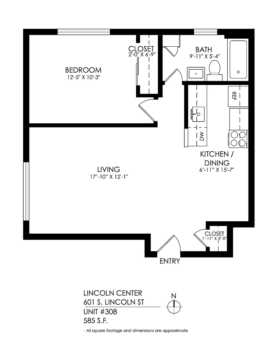 Floor plan 1 Bedroom 1 Bathroom