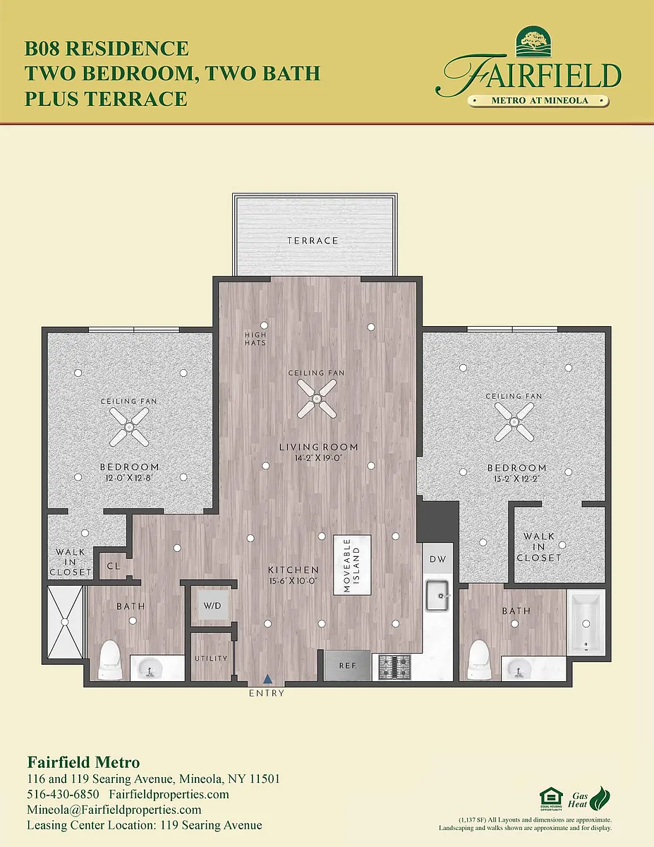 Floor plan B08 Two Bedroom