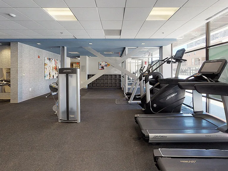 Bright and clean gym space