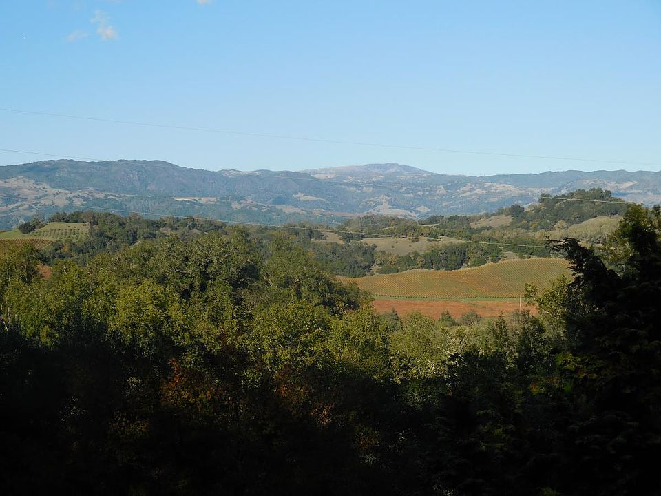 View from living room, deck