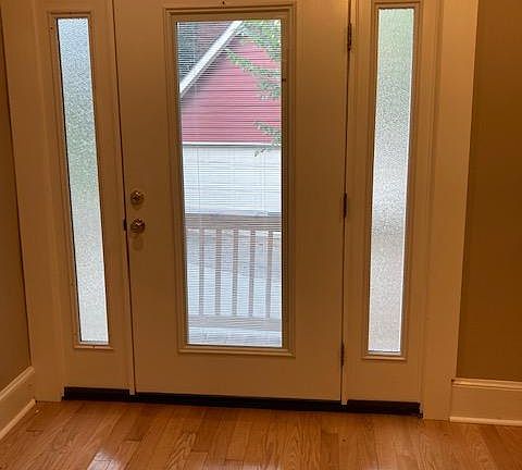 Front door of unit from inside living room