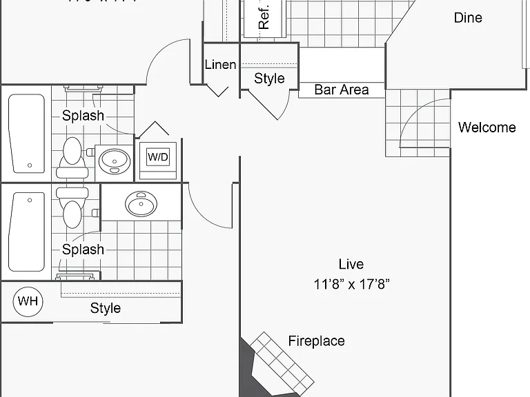 Cedar Flat | 2-Bedroom Floorplan Cedar Flat | 2-Bedroom Floorplan