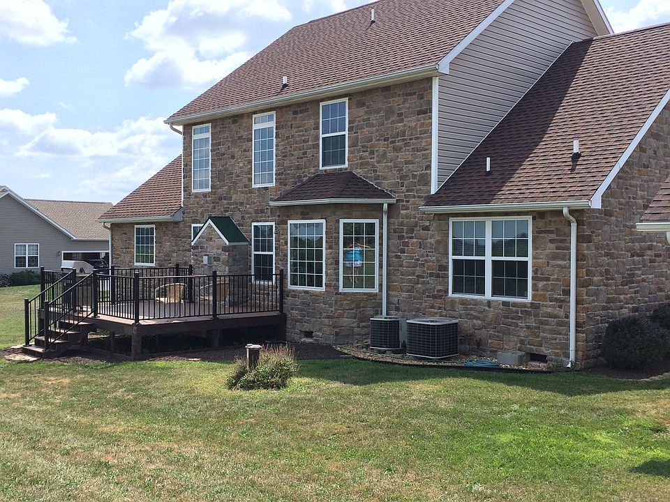 Back of home with trex deck