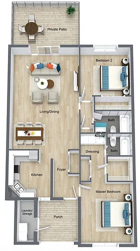 Floor plan Lily Partial Renovated