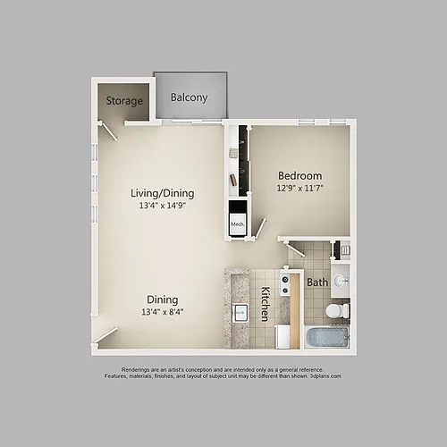 Floor plan B2 Renovated