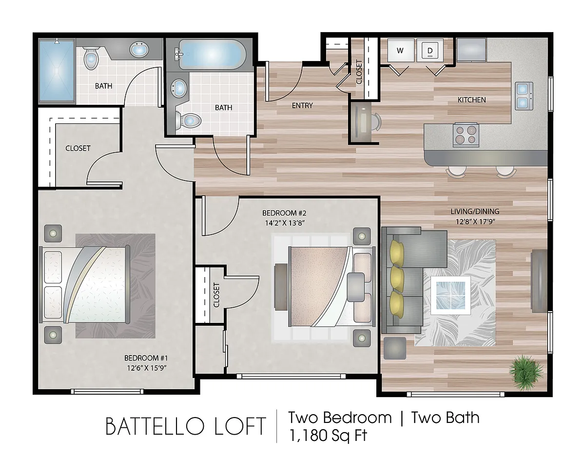 Floor plan Battello Loft