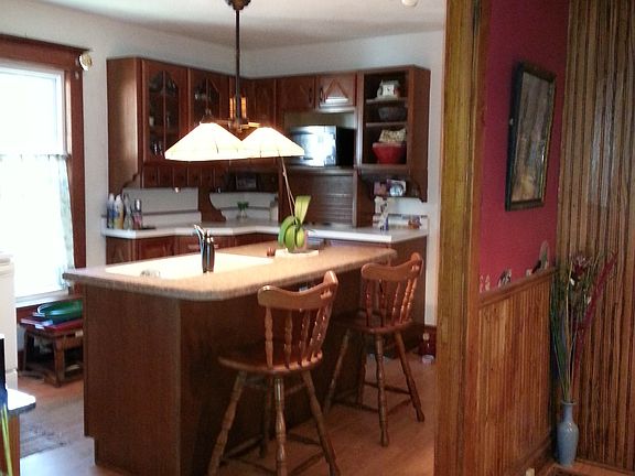 View of kitchen from dining 
