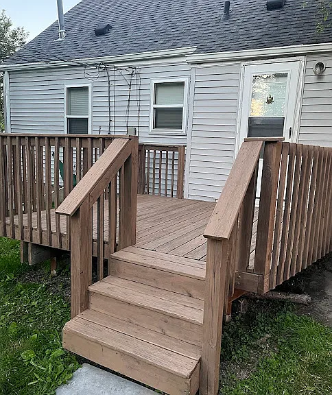 Deck has been recently re-stained