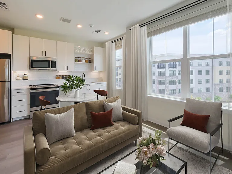 Studio Living Area with Hard Surface Flooring