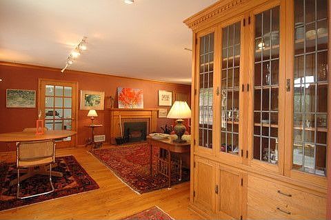built-in oak cabinet