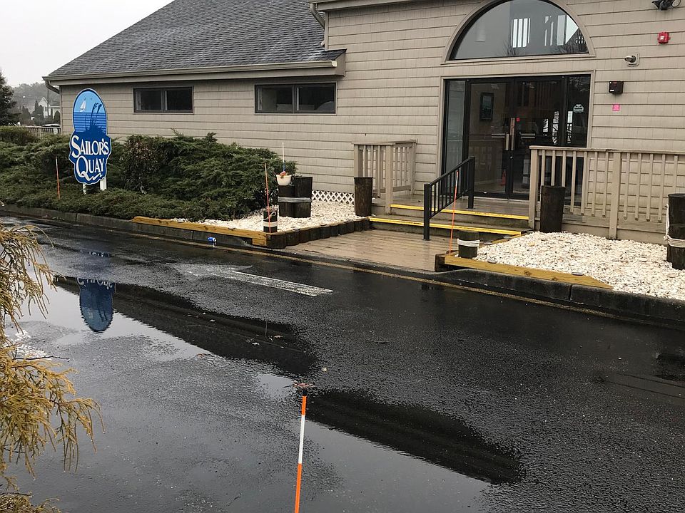 Sailors Quay Marina Clubhouse. Pool in rear.