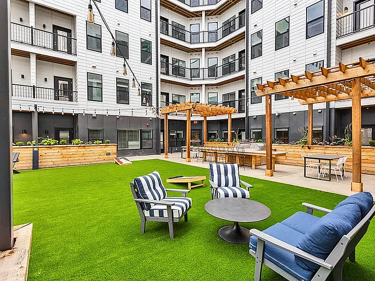 Outdoor Courtyard Area Featuring Seating
