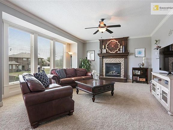 Spacious great room on the main floor of the home.  NOTE:  Entire interior of home was repainted this month (May 2018).