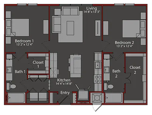 Floor plan B2