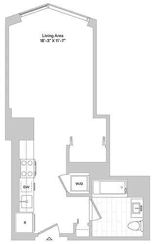 Floor plan S6 | Studio | 1 Bath