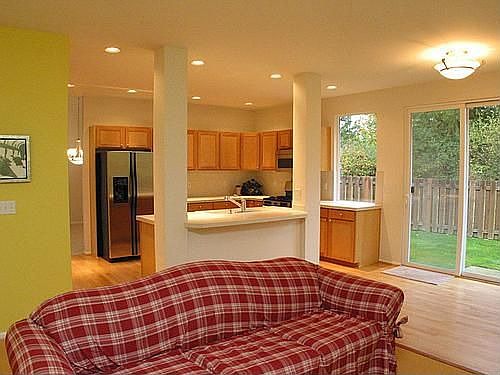 Kitchen and family room area
