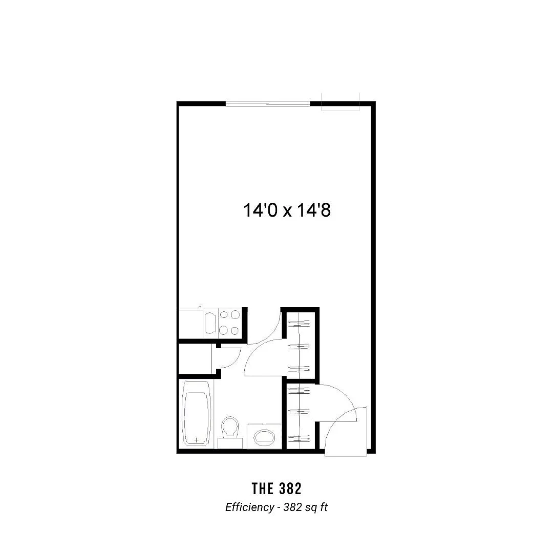 Floor plan 1602 Studio
