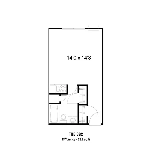 Floor plan 1602 Studio
