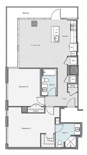 Floor plan 2 BR C